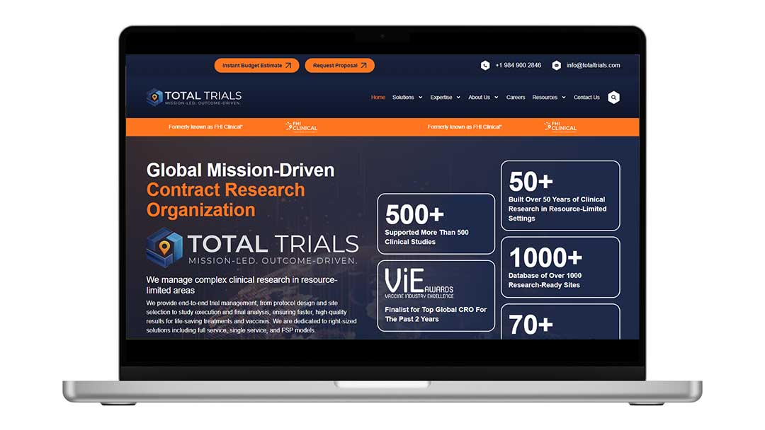 Total Trials website